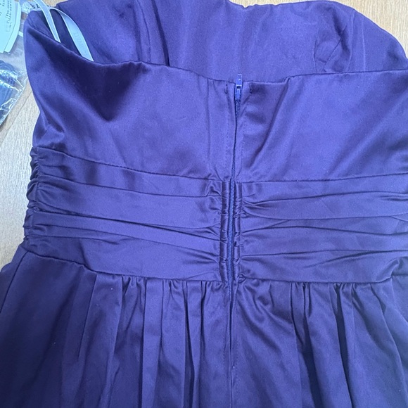 David's Bridal Strapless Dress in Rich Purple - Picture 3 of 7